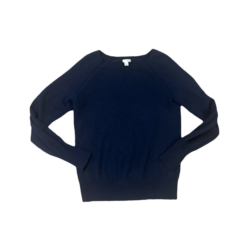 Women's halogen cashmere crew neck  Navy Sweater small